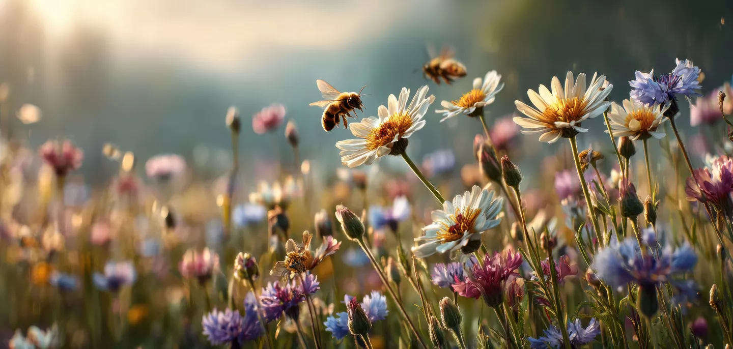 Blumenwiese © Vecteezy / Dzimitry Habrus